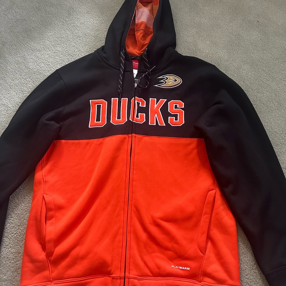Anaheim Ducks Reebok Zip Up Sweatshirt